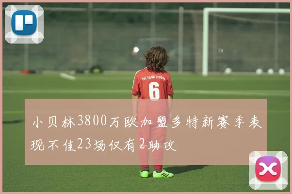 小贝林3800万欧加盟多特新赛季表现不佳23场仅有2助攻